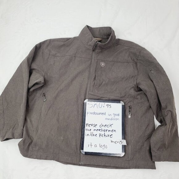 Ariat Men's Brown Vernon 2 Heather Mock Neck Classic Basic Jacket Size XXL - Picture 16 of 16